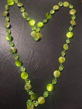 Green Beaded Statement Necklace - Lime Green Women Jewelry